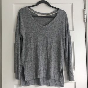 Soft gray v neck sweater